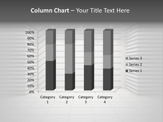 A White Room With A Black And White Wall PowerPoint Template