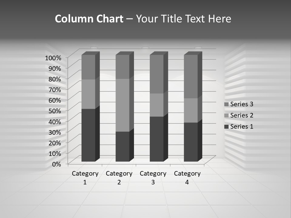 A White Room With A Black And White Wall PowerPoint Template