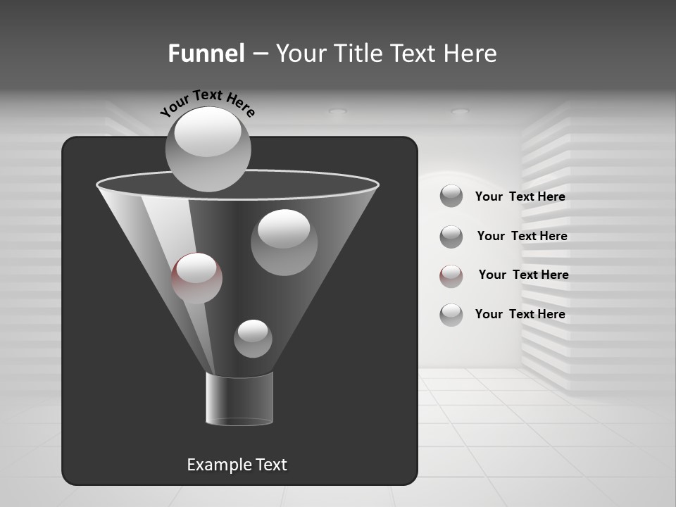 A White Room With A Black And White Wall PowerPoint Template