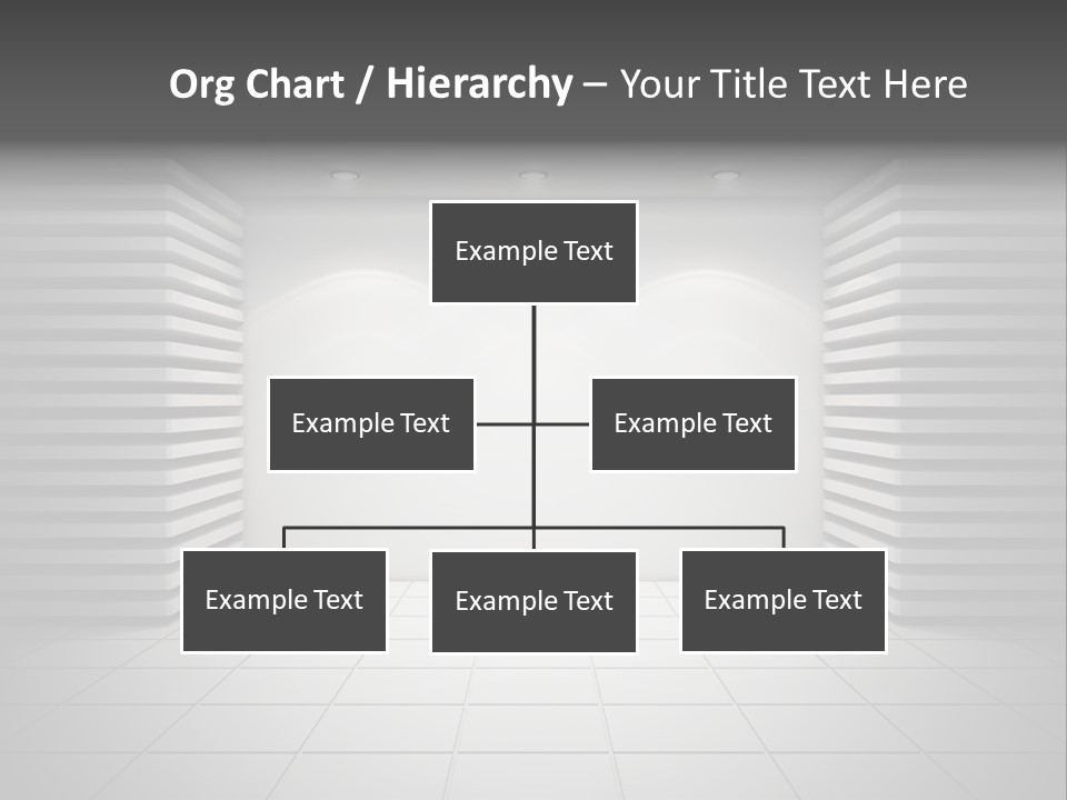 A White Room With A Black And White Wall PowerPoint Template