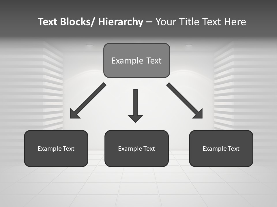 A White Room With A Black And White Wall PowerPoint Template