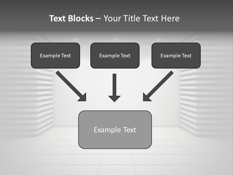A White Room With A Black And White Wall PowerPoint Template