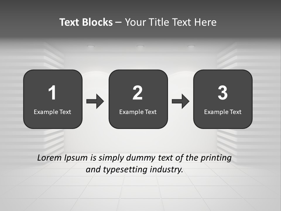 A White Room With A Black And White Wall PowerPoint Template