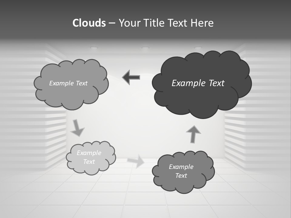 A White Room With A Black And White Wall PowerPoint Template