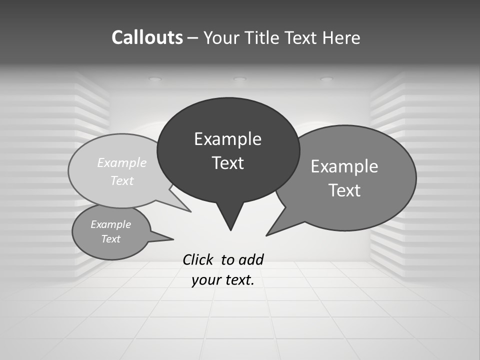 A White Room With A Black And White Wall PowerPoint Template