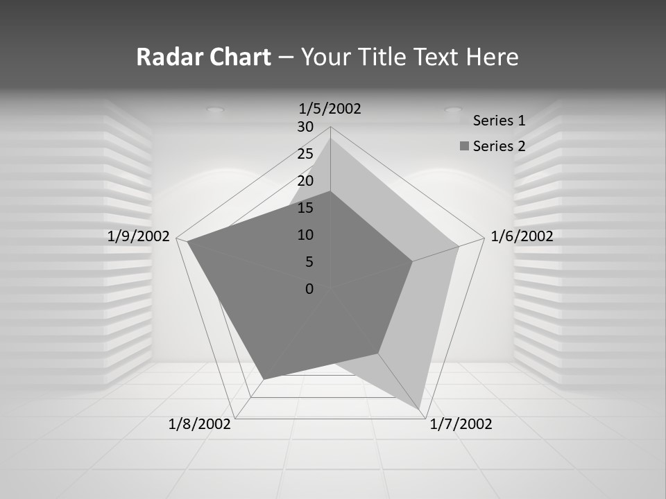 A White Room With A Black And White Wall PowerPoint Template