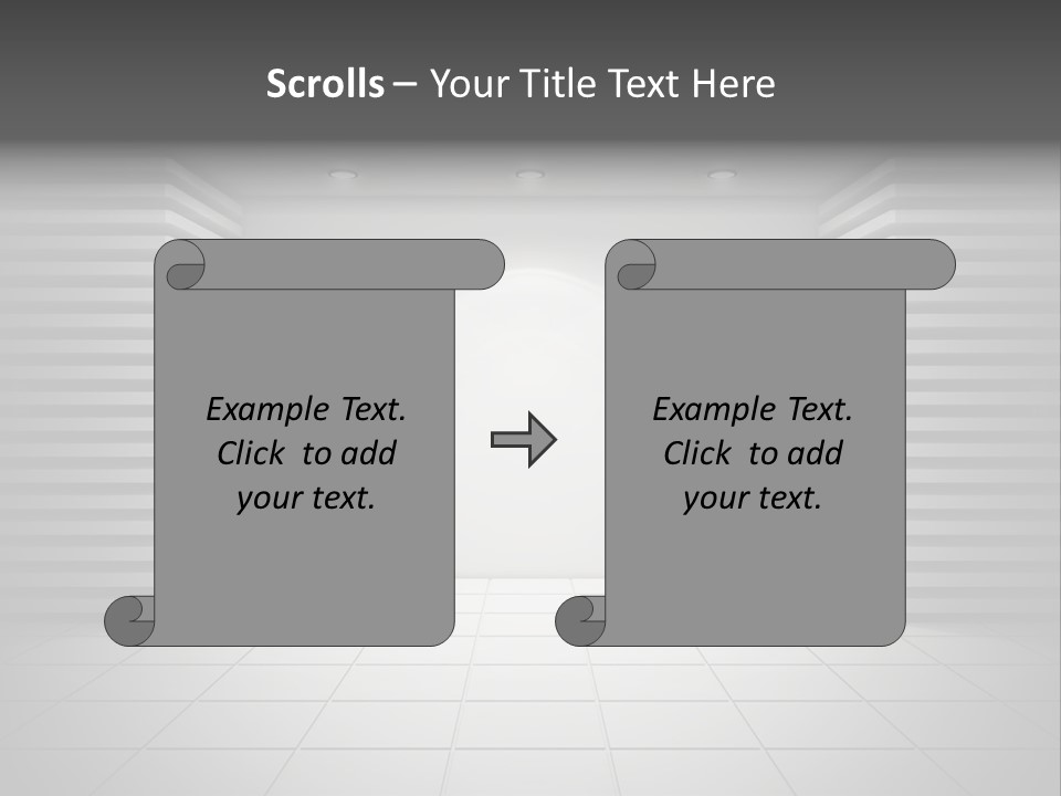 A White Room With A Black And White Wall PowerPoint Template