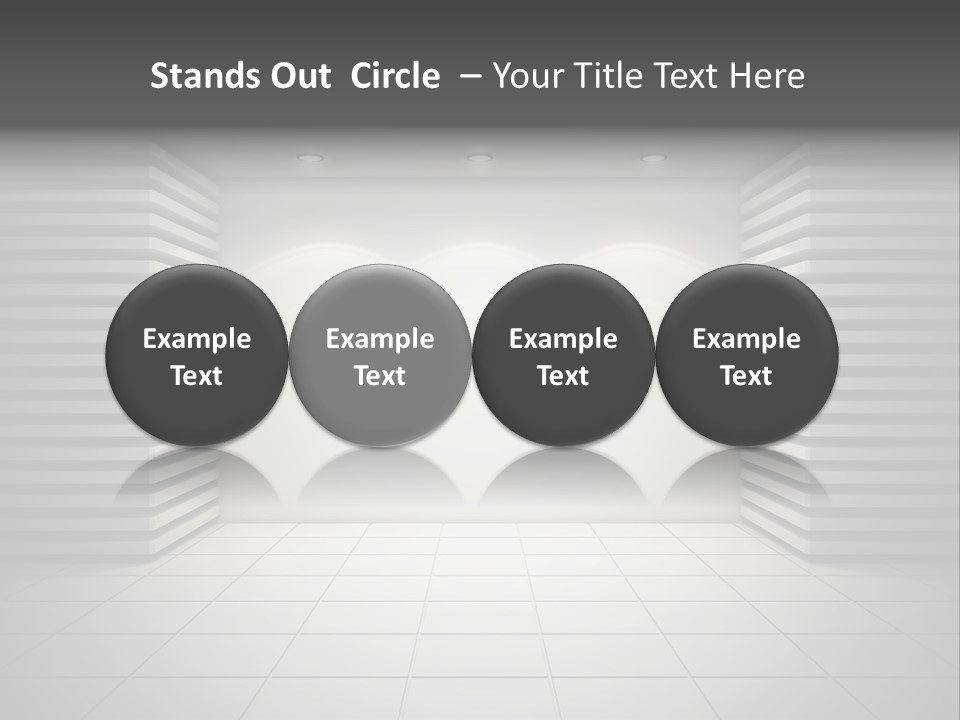 A White Room With A Black And White Wall PowerPoint Template