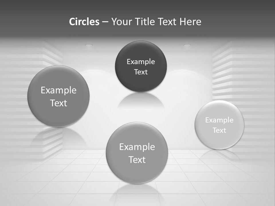 A White Room With A Black And White Wall PowerPoint Template