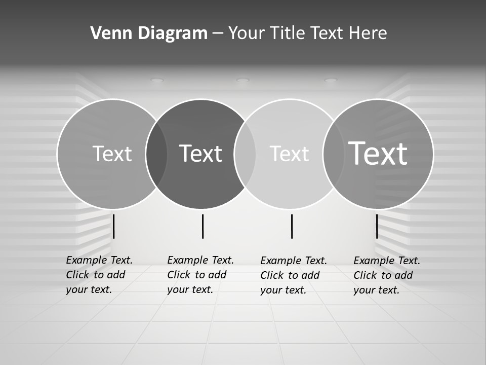 A White Room With A Black And White Wall PowerPoint Template