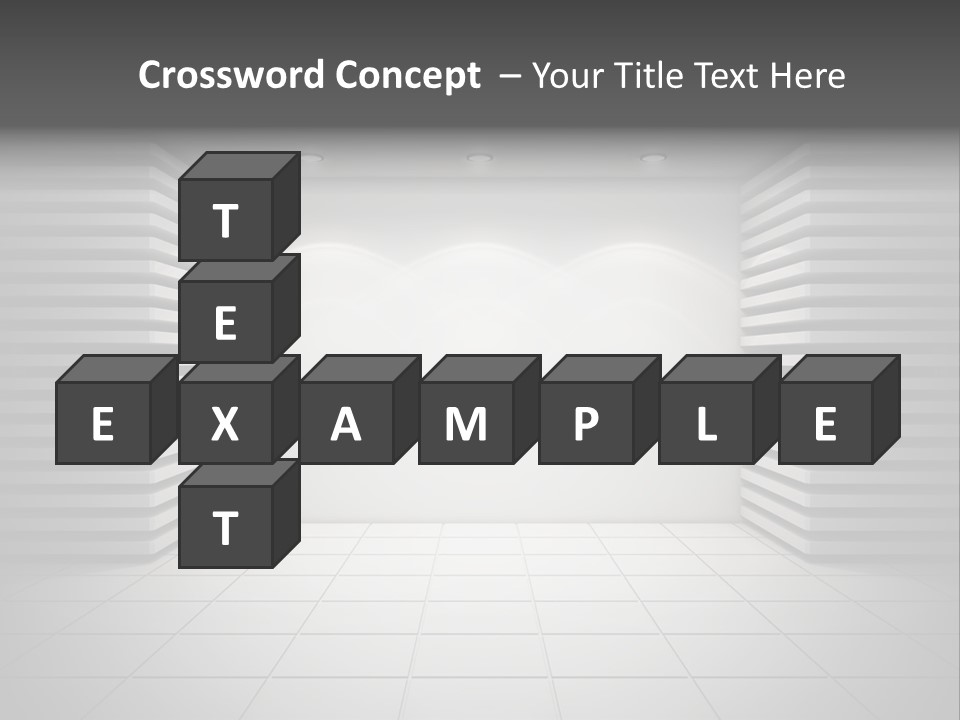 A White Room With A Black And White Wall PowerPoint Template