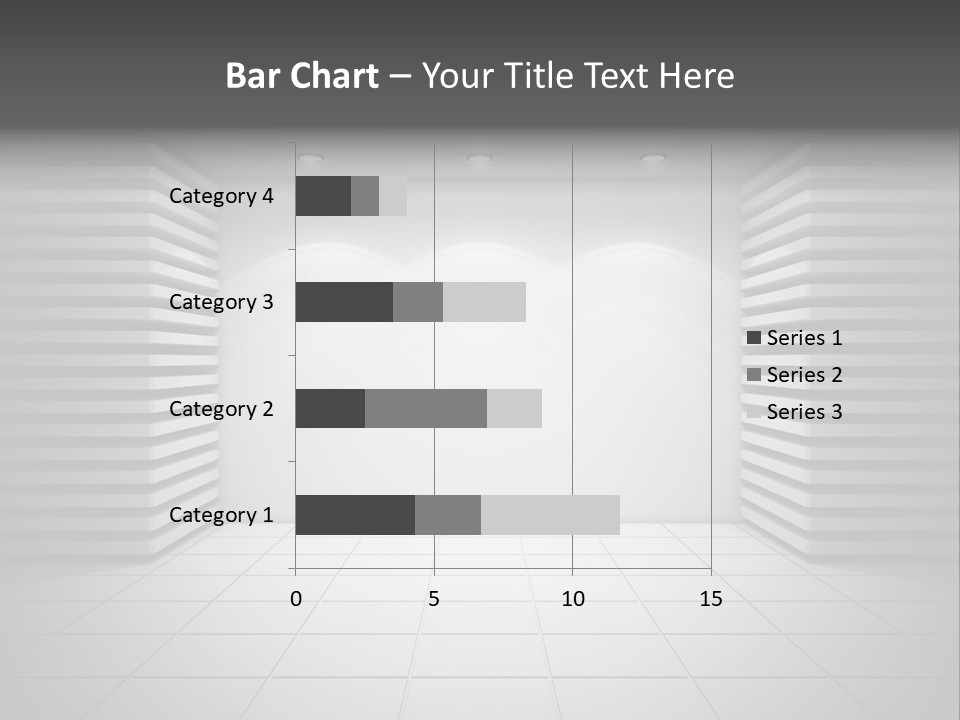 A White Room With A Black And White Wall PowerPoint Template