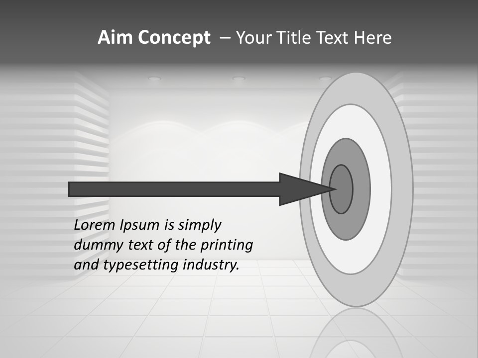 A White Room With A Black And White Wall PowerPoint Template