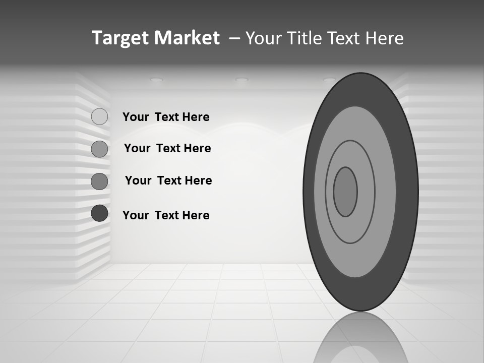 A White Room With A Black And White Wall PowerPoint Template