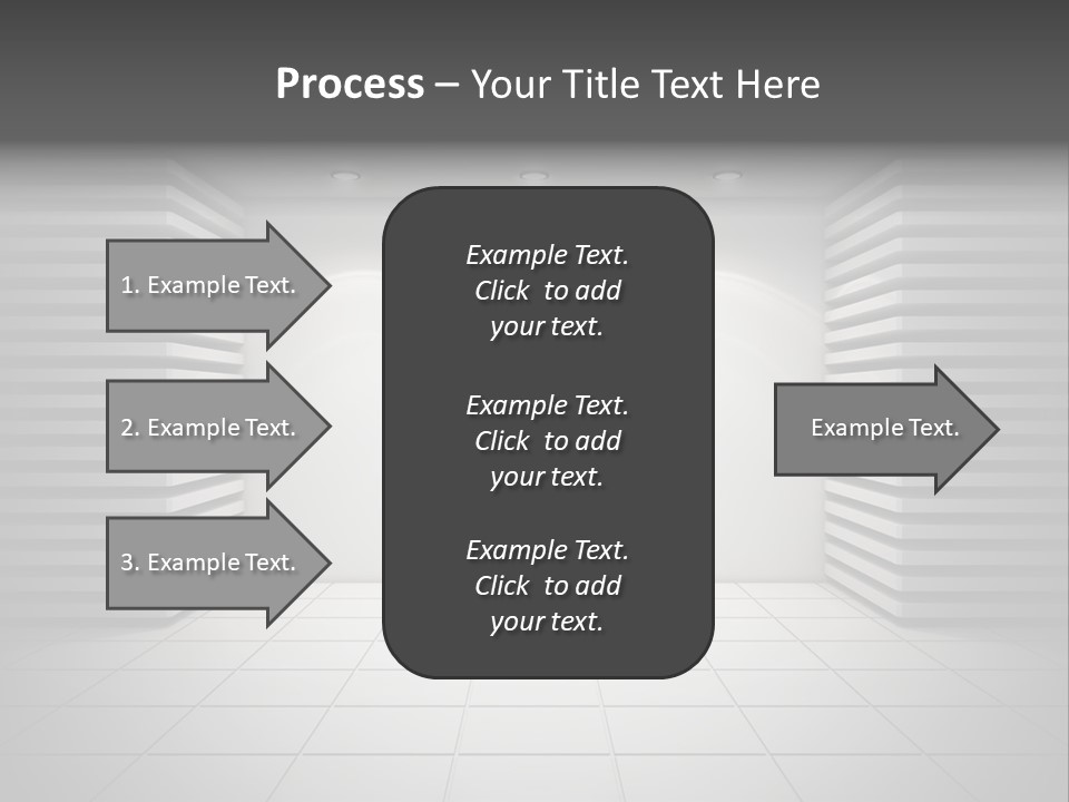 A White Room With A Black And White Wall PowerPoint Template
