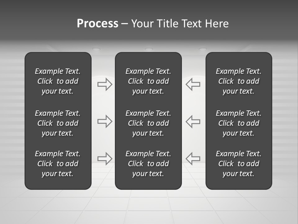 A White Room With A Black And White Wall PowerPoint Template