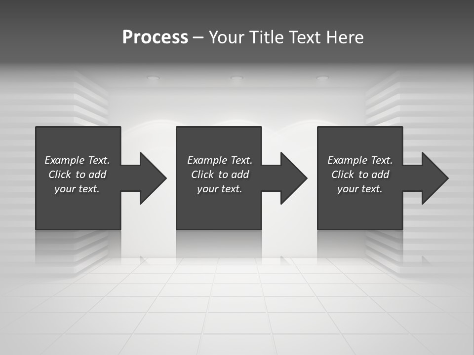 A White Room With A Black And White Wall PowerPoint Template