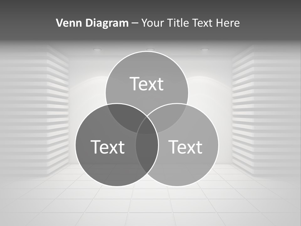 A White Room With A Black And White Wall PowerPoint Template