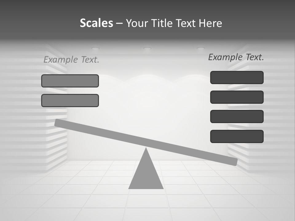 A White Room With A Black And White Wall PowerPoint Template