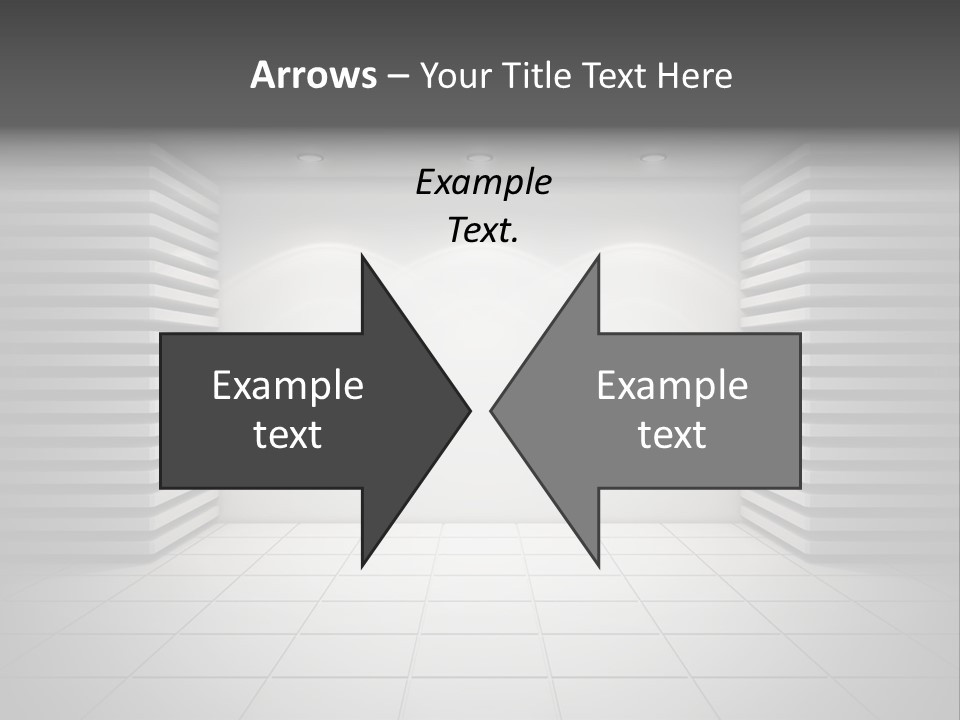 A White Room With A Black And White Wall PowerPoint Template