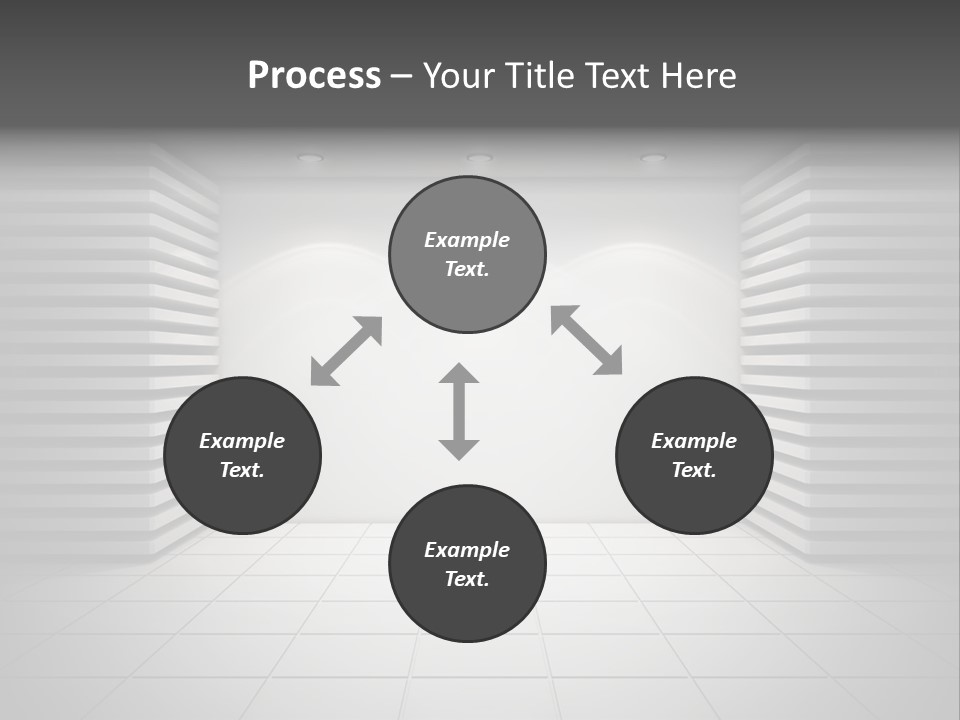 A White Room With A Black And White Wall PowerPoint Template