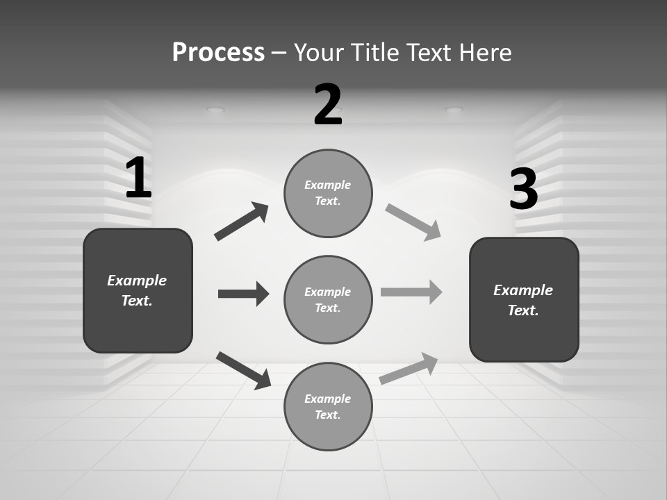 A White Room With A Black And White Wall PowerPoint Template