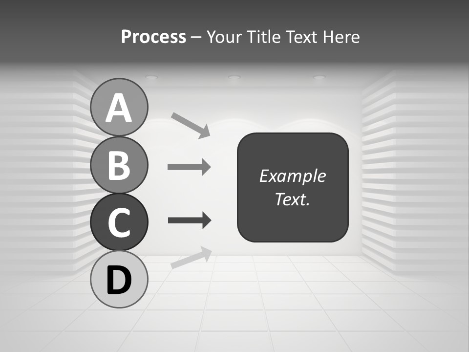 A White Room With A Black And White Wall PowerPoint Template