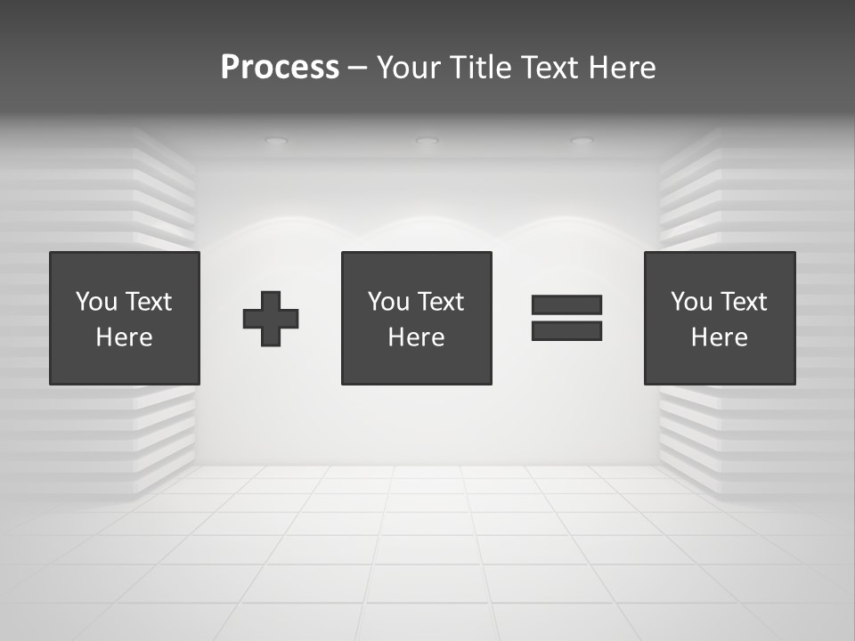 A White Room With A Black And White Wall PowerPoint Template