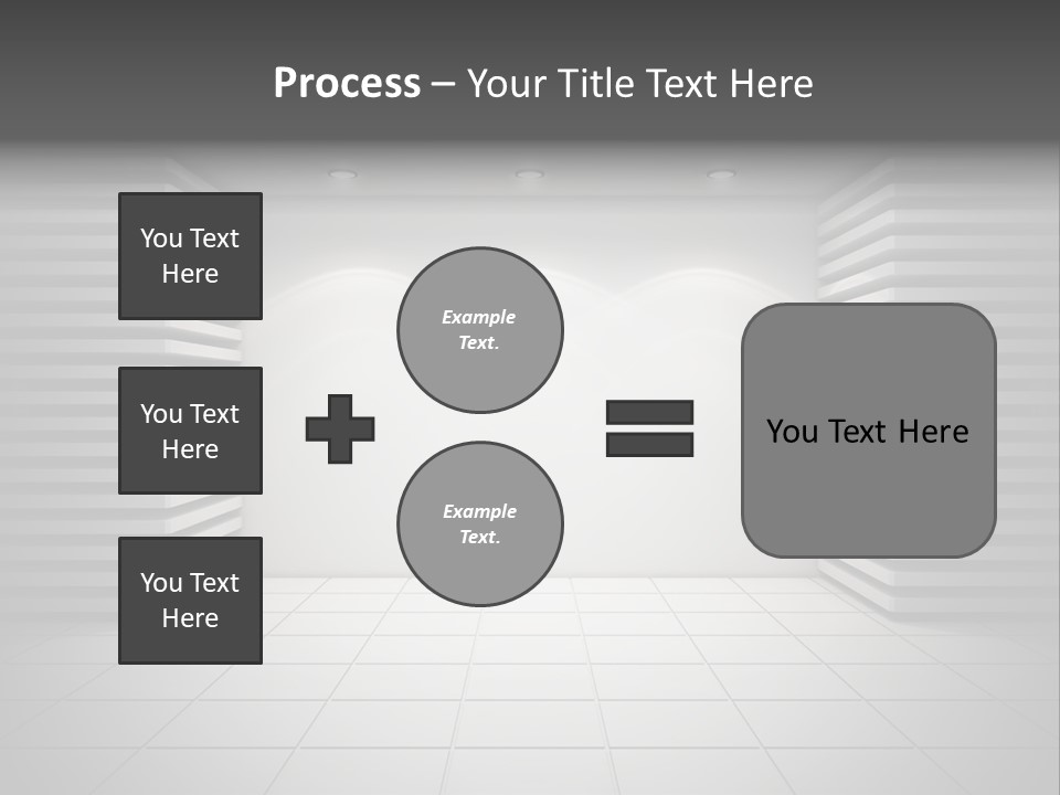A White Room With A Black And White Wall PowerPoint Template