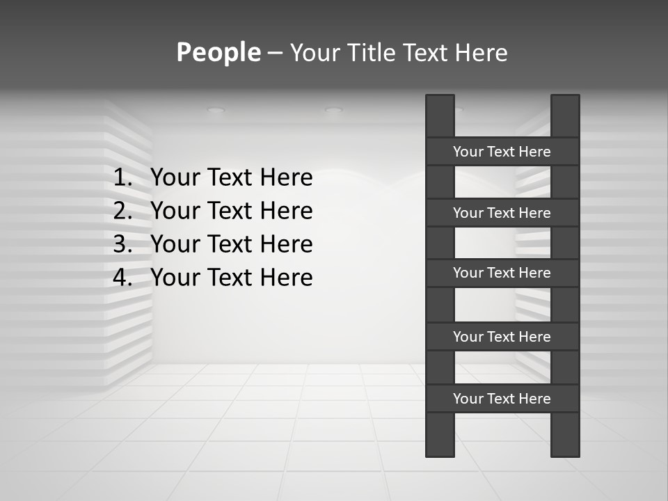 A White Room With A Black And White Wall PowerPoint Template