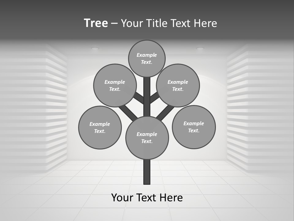 A White Room With A Black And White Wall PowerPoint Template