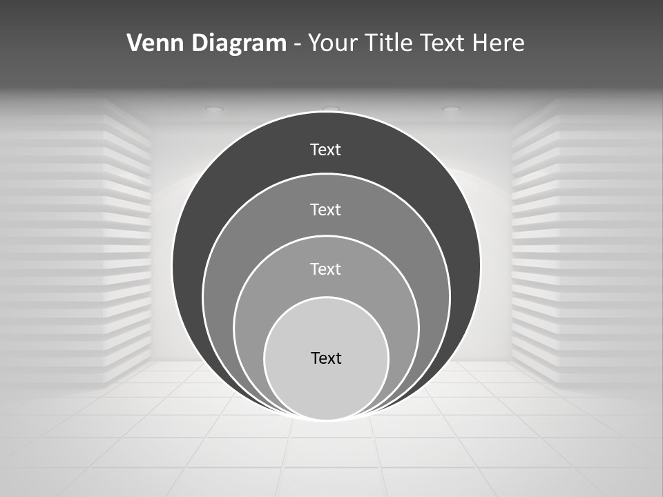 A White Room With A Black And White Wall PowerPoint Template