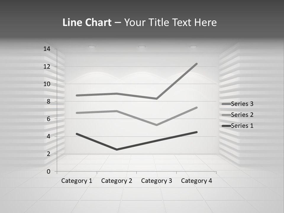 A White Room With A Black And White Wall PowerPoint Template