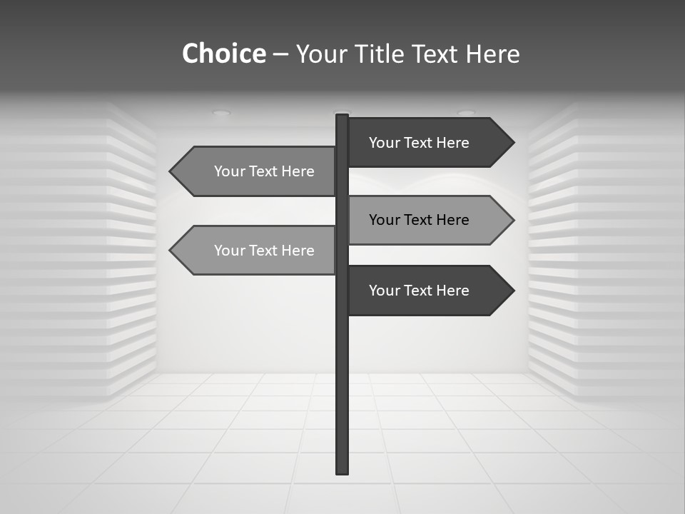 A White Room With A Black And White Wall PowerPoint Template