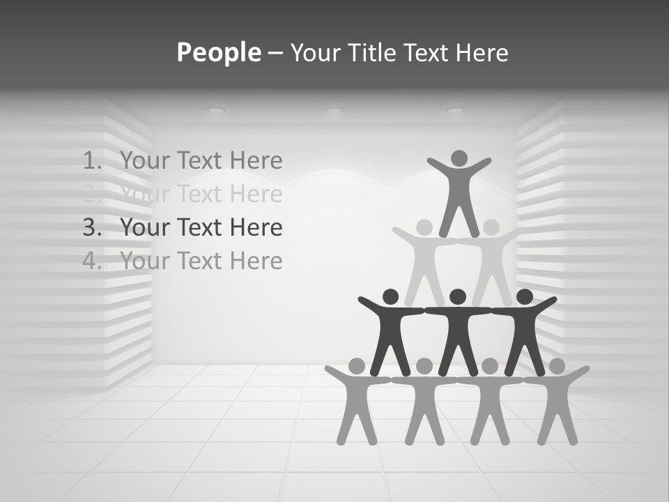 A White Room With A Black And White Wall PowerPoint Template