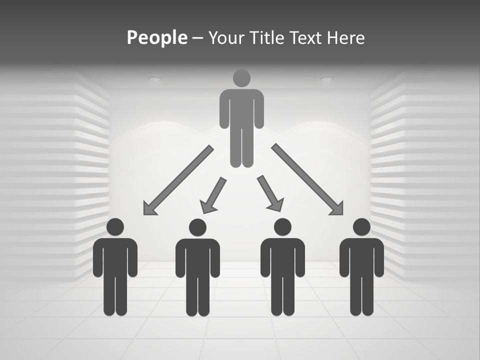 A White Room With A Black And White Wall PowerPoint Template