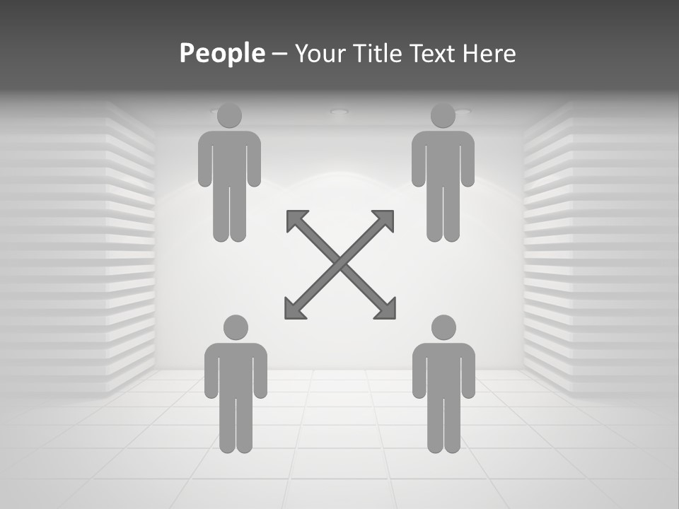 A White Room With A Black And White Wall PowerPoint Template