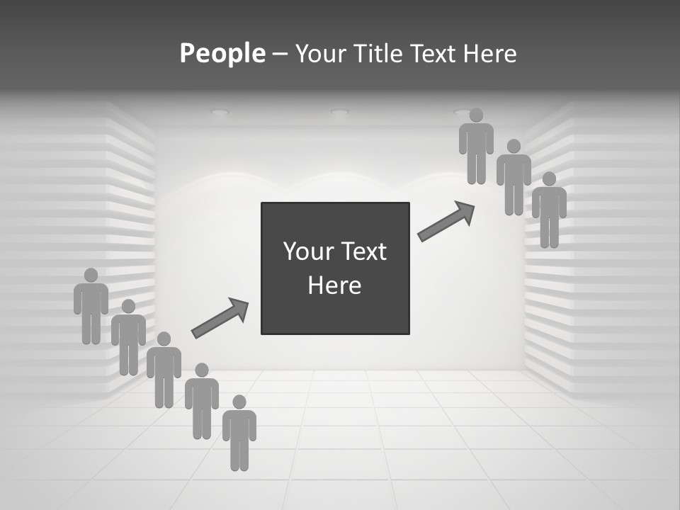 A White Room With A Black And White Wall PowerPoint Template