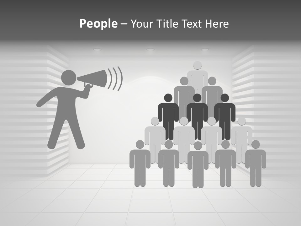 A White Room With A Black And White Wall PowerPoint Template