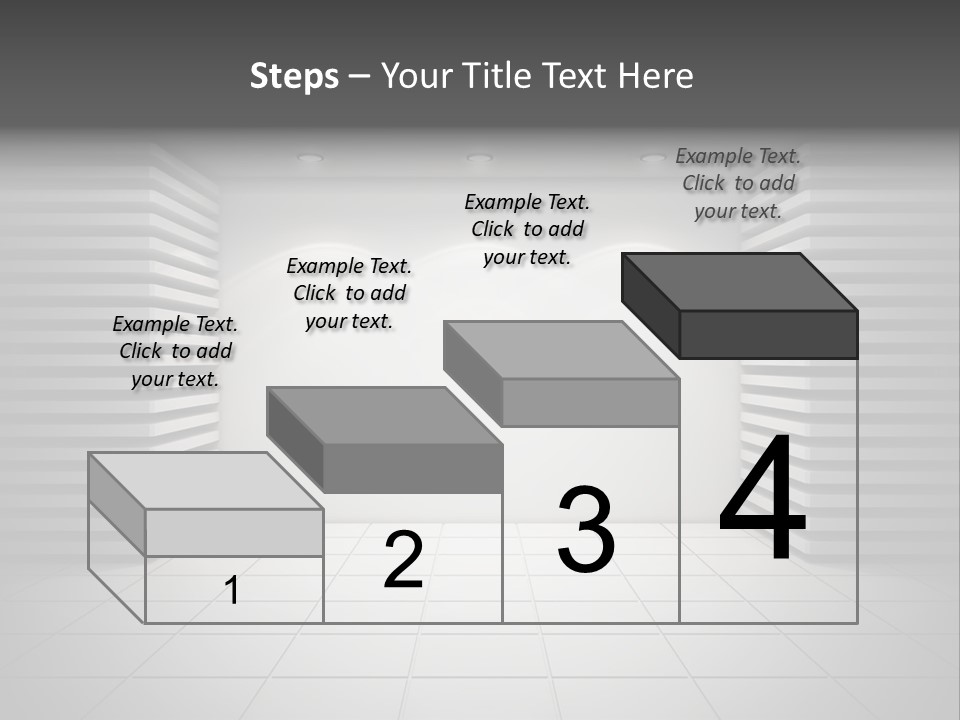 A White Room With A Black And White Wall PowerPoint Template