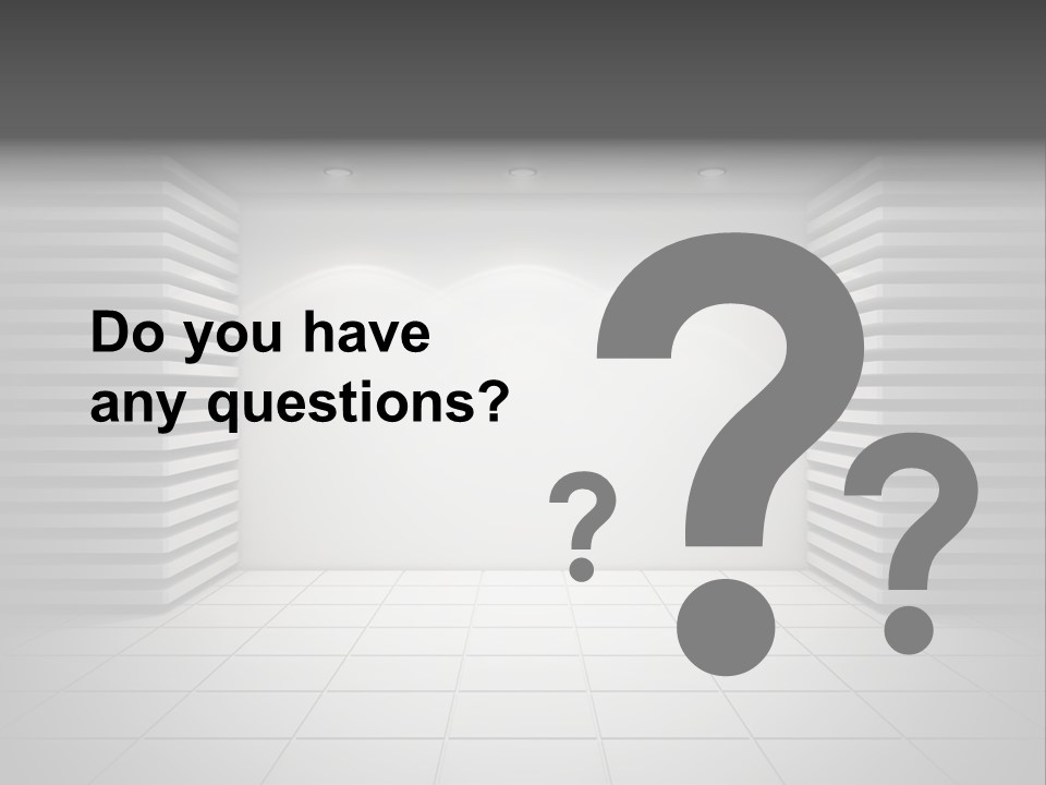 A White Room With A Black And White Wall PowerPoint Template