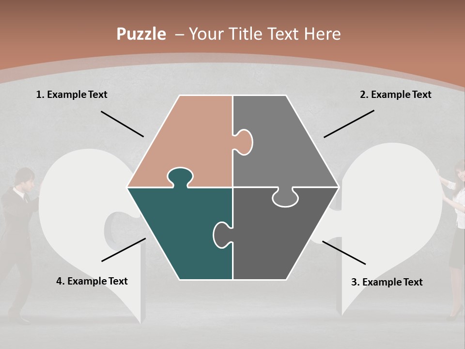 A Man And A Woman Standing In Front Of A Giant Question Mark PowerPoint Template