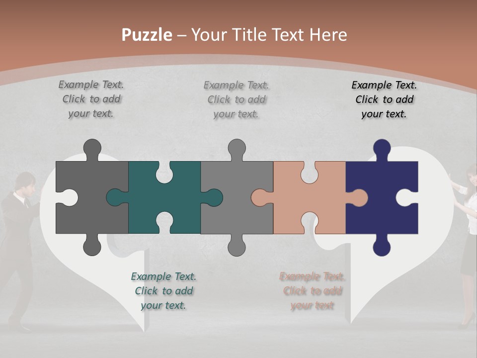 A Man And A Woman Standing In Front Of A Giant Question Mark PowerPoint Template