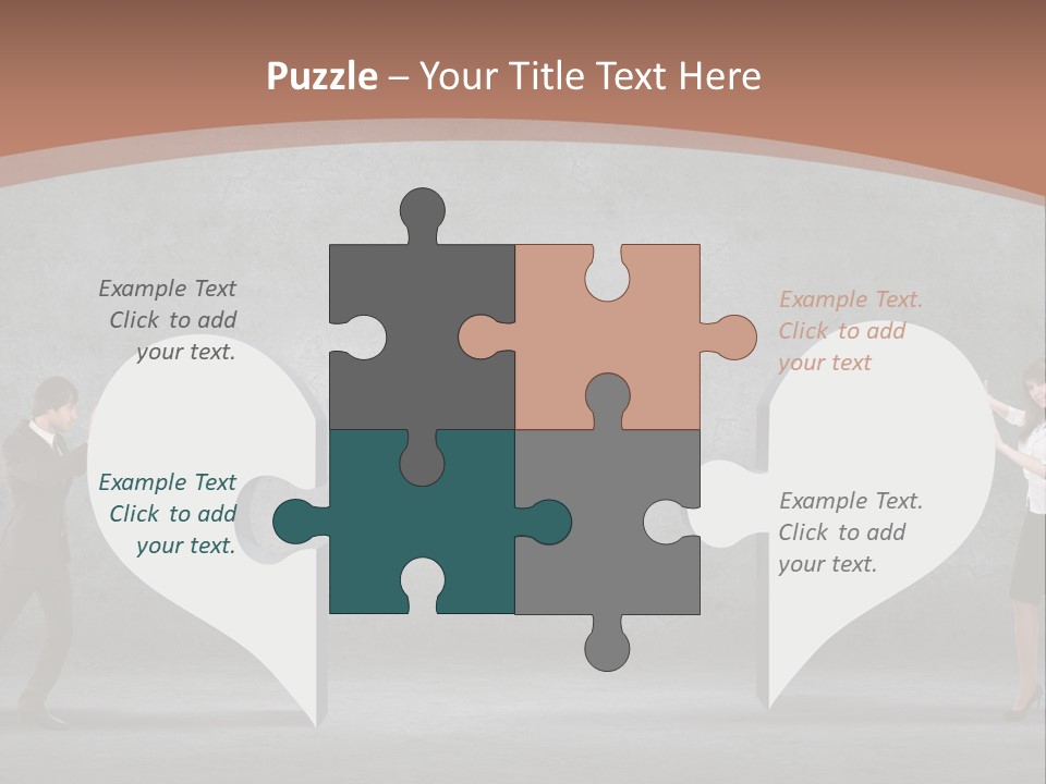 A Man And A Woman Standing In Front Of A Giant Question Mark PowerPoint Template