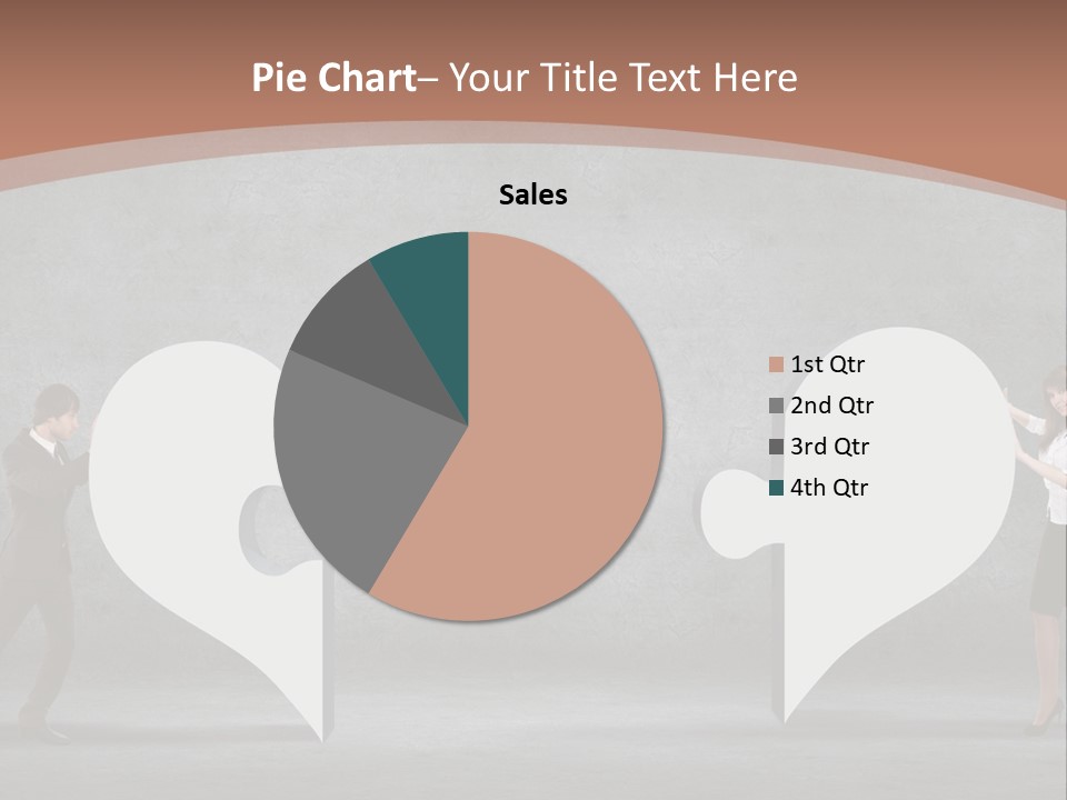 A Man And A Woman Standing In Front Of A Giant Question Mark PowerPoint Template