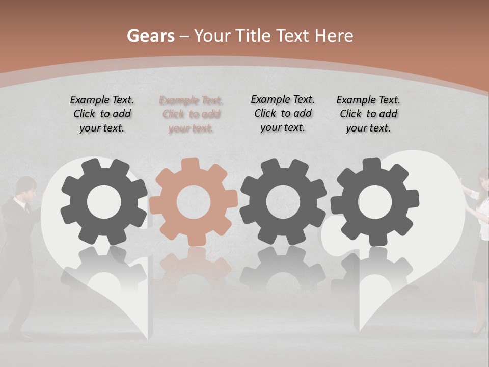 A Man And A Woman Standing In Front Of A Giant Question Mark PowerPoint Template