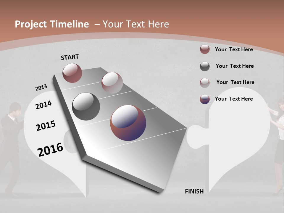 A Man And A Woman Standing In Front Of A Giant Question Mark PowerPoint Template