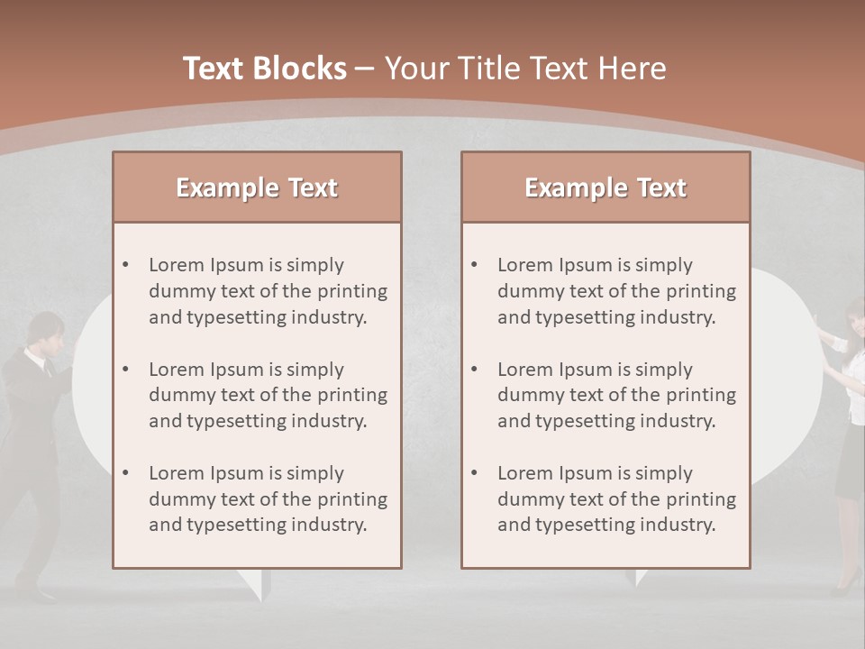 A Man And A Woman Standing In Front Of A Giant Question Mark PowerPoint Template