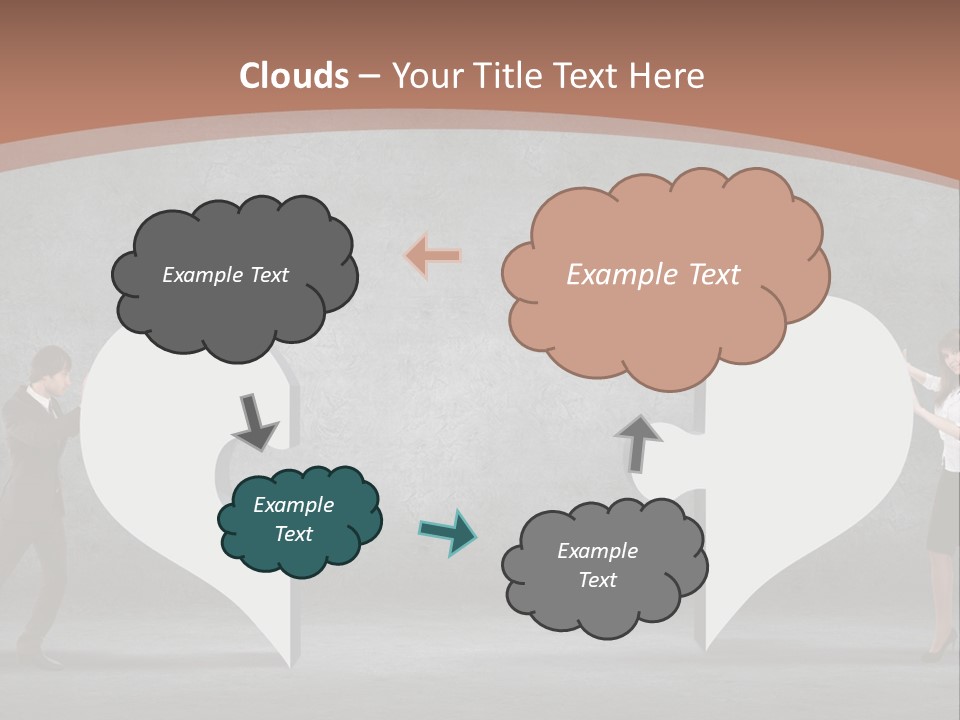 A Man And A Woman Standing In Front Of A Giant Question Mark PowerPoint Template