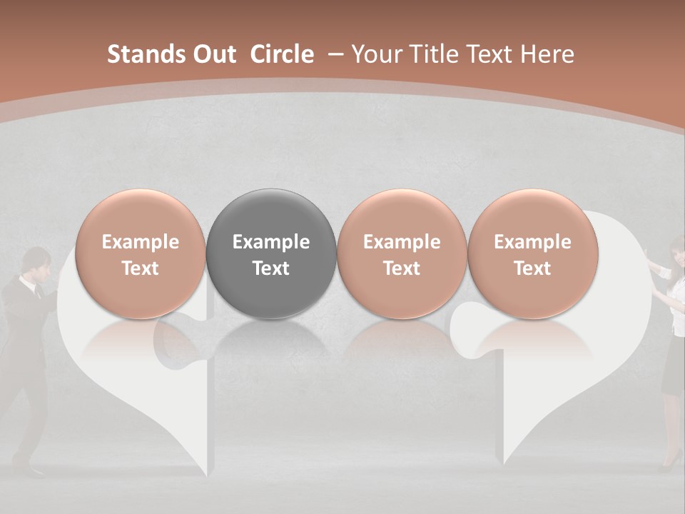 A Man And A Woman Standing In Front Of A Giant Question Mark PowerPoint Template